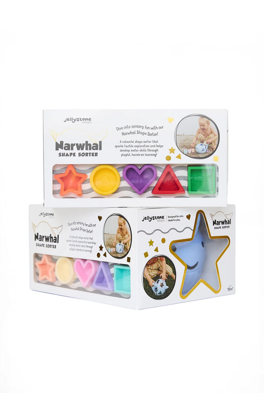Narwhal Shape Sorter - Pastel