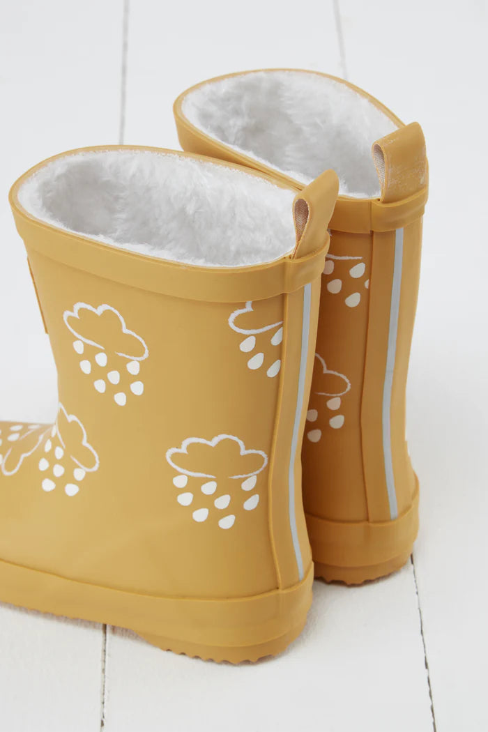 Ochre Colour-Changing Kids Gumboots