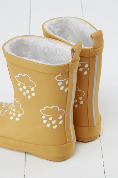 Ochre Colour-Changing Kids Gumboots