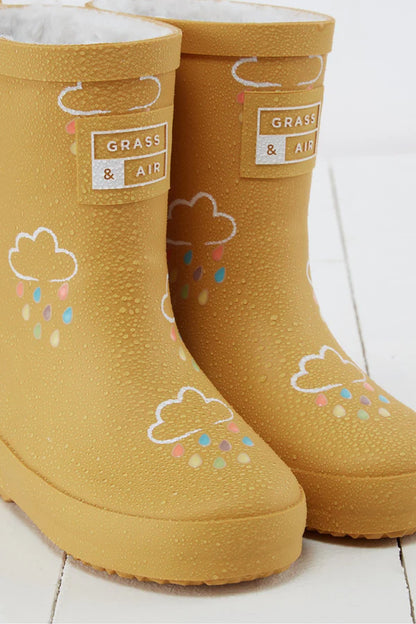 Ochre Colour-Changing Kids Gumboots