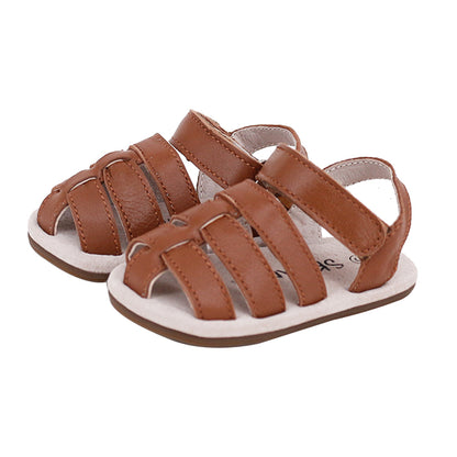 Pre-walker Leather Ziggie Sandals - Tan