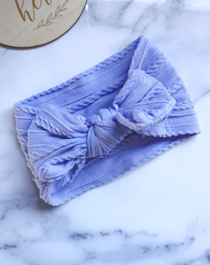 Stretch Bow Headband - Periwinkle
