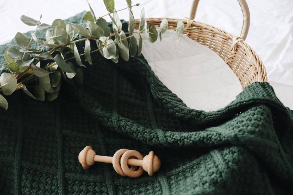 Forest Organic Knitted Blanket