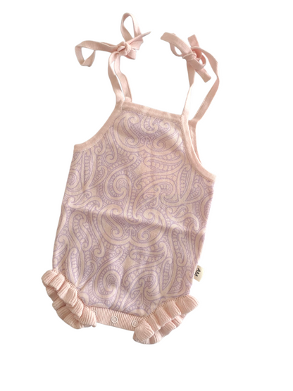 The Wolf Summer Frill Tie Romper - Petal & Bloom