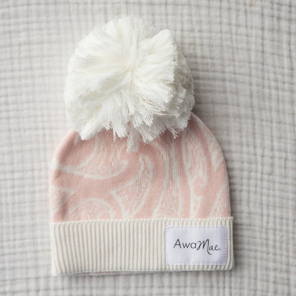 Knitted Pēpi Beanie - Pink