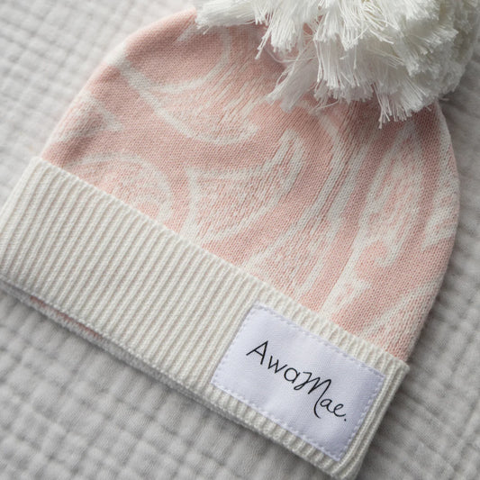 Knitted Pēpi Beanie - Pink