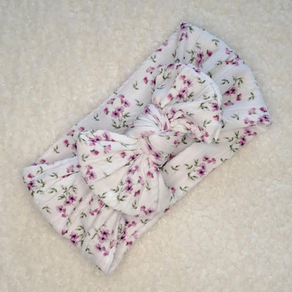 Stretch Bow Headband - Pink Floral