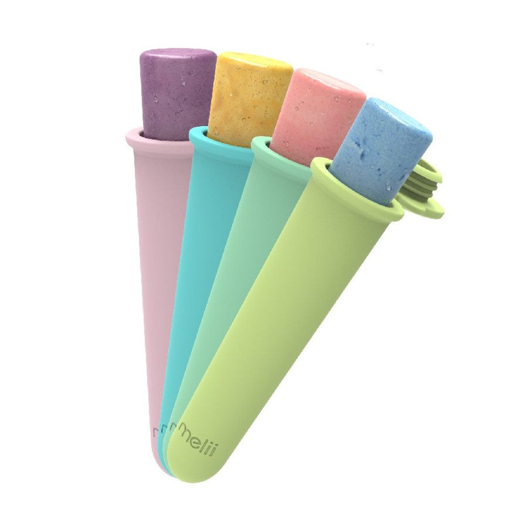 Melii Silicone Push Pops - 4 Pack with Tray