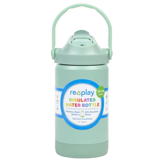 Re-Play Insulated Water Bottle 355ml - Sage
