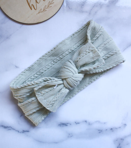 Stretch Bow Headband - Sage