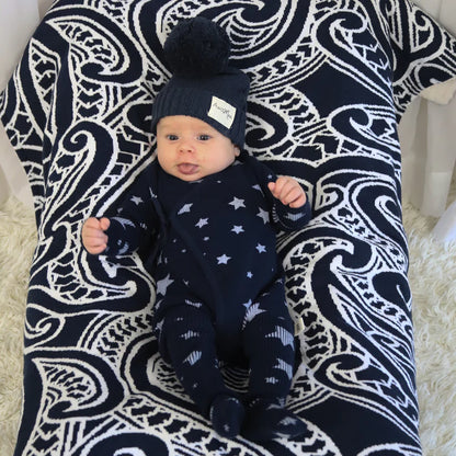 The Wolf Sherpa Blanket - Midnight