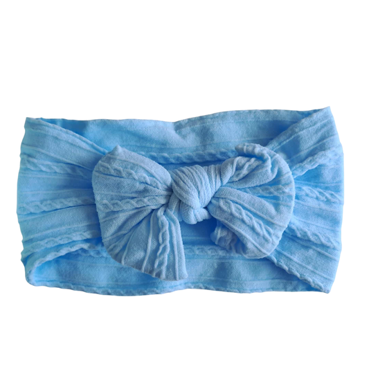 Stretch Bow Headband - Sky