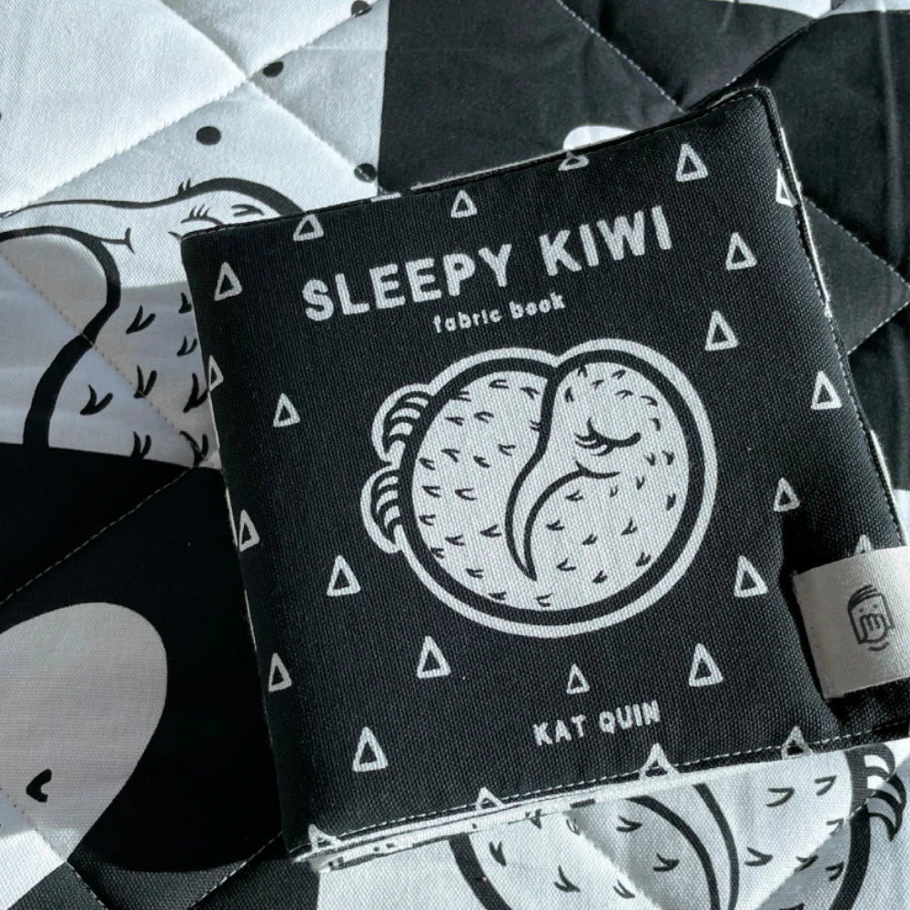 Sleepy Kiwi Fabric Book (Organic Cotton)