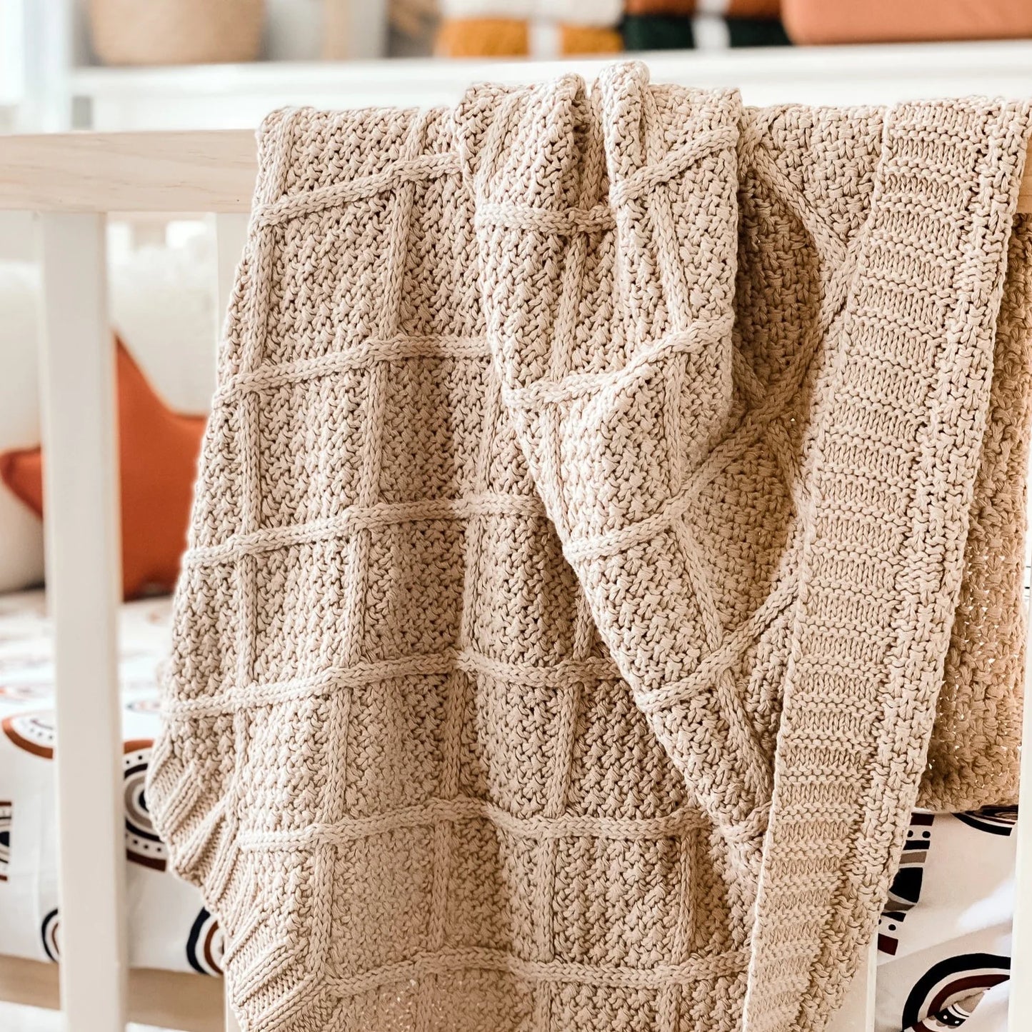 Taupe knit blanket sale