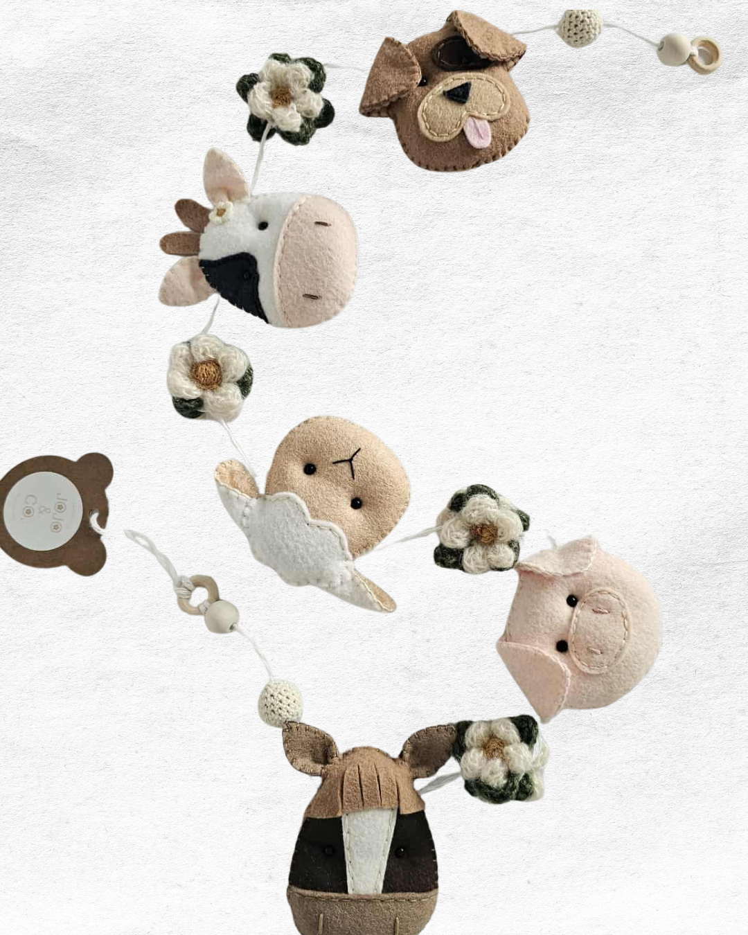 Farm Animal Felt Baby Bunting