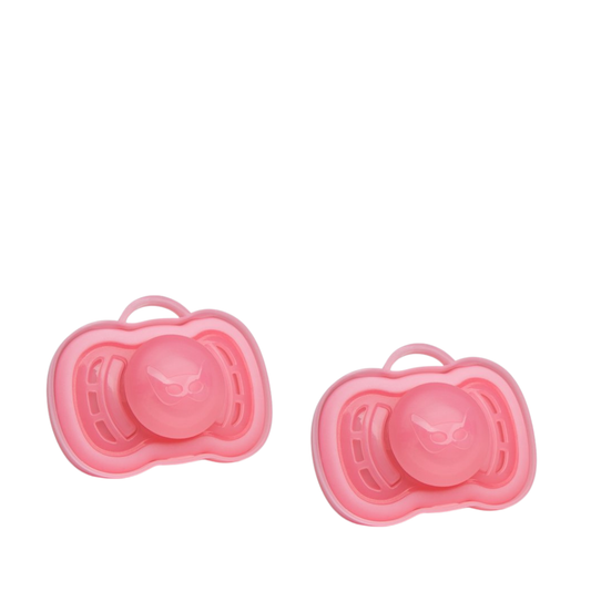 Hero Pacifiers 6+months (2 Pack) - Pink/Pink