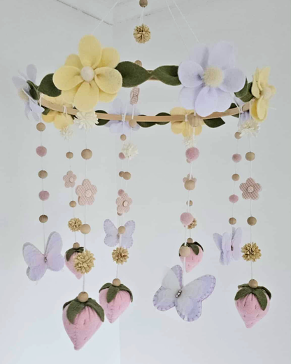 Butterfly & Strawberry Dreams Mobile
