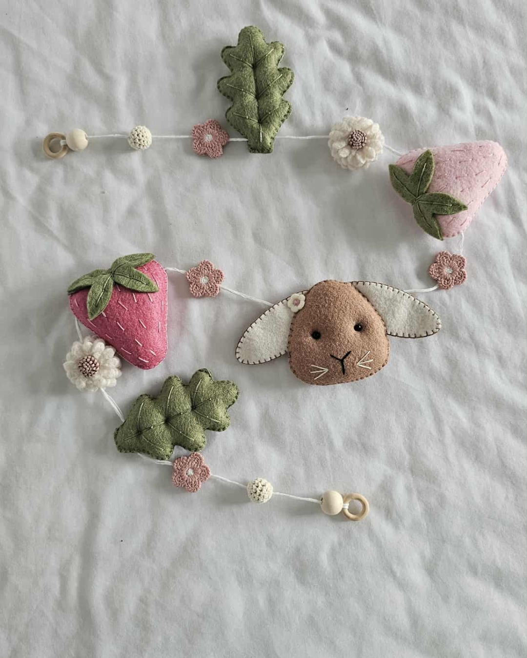 Strawberry Fields Felt Baby Bunting