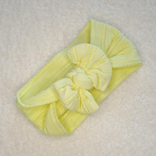 Stretch Bow Headband - Yellow