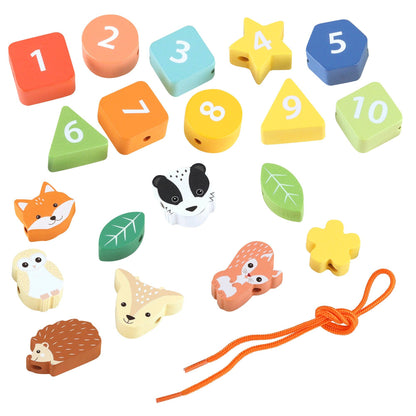 Woodland Animal Threading Toy