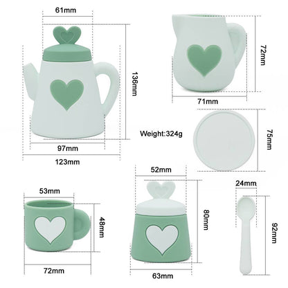 Green Silicone Tea Set