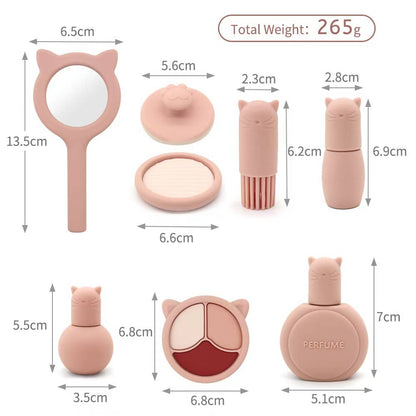 Pink Silicone Makeup Playset Kit
