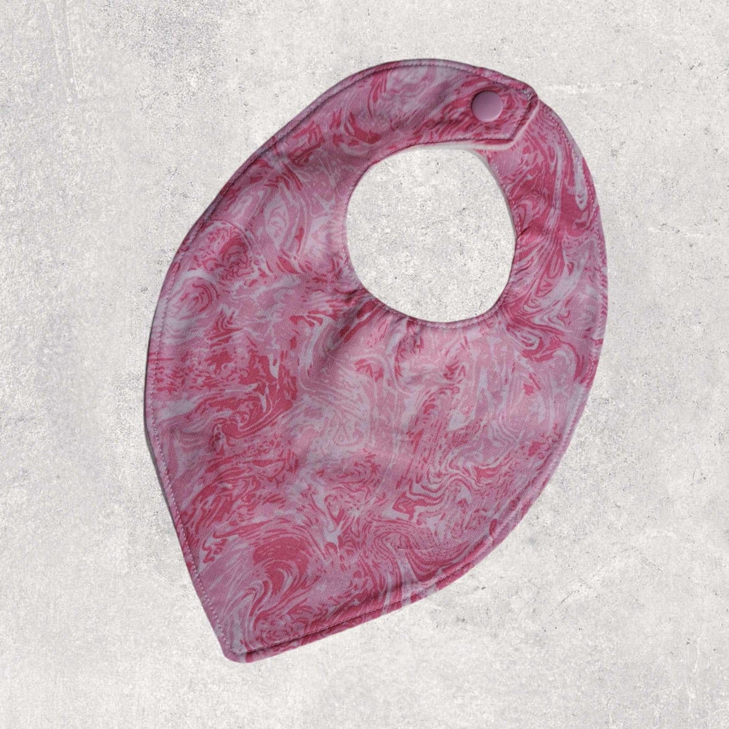 Pink Marble - Teardrop Bib