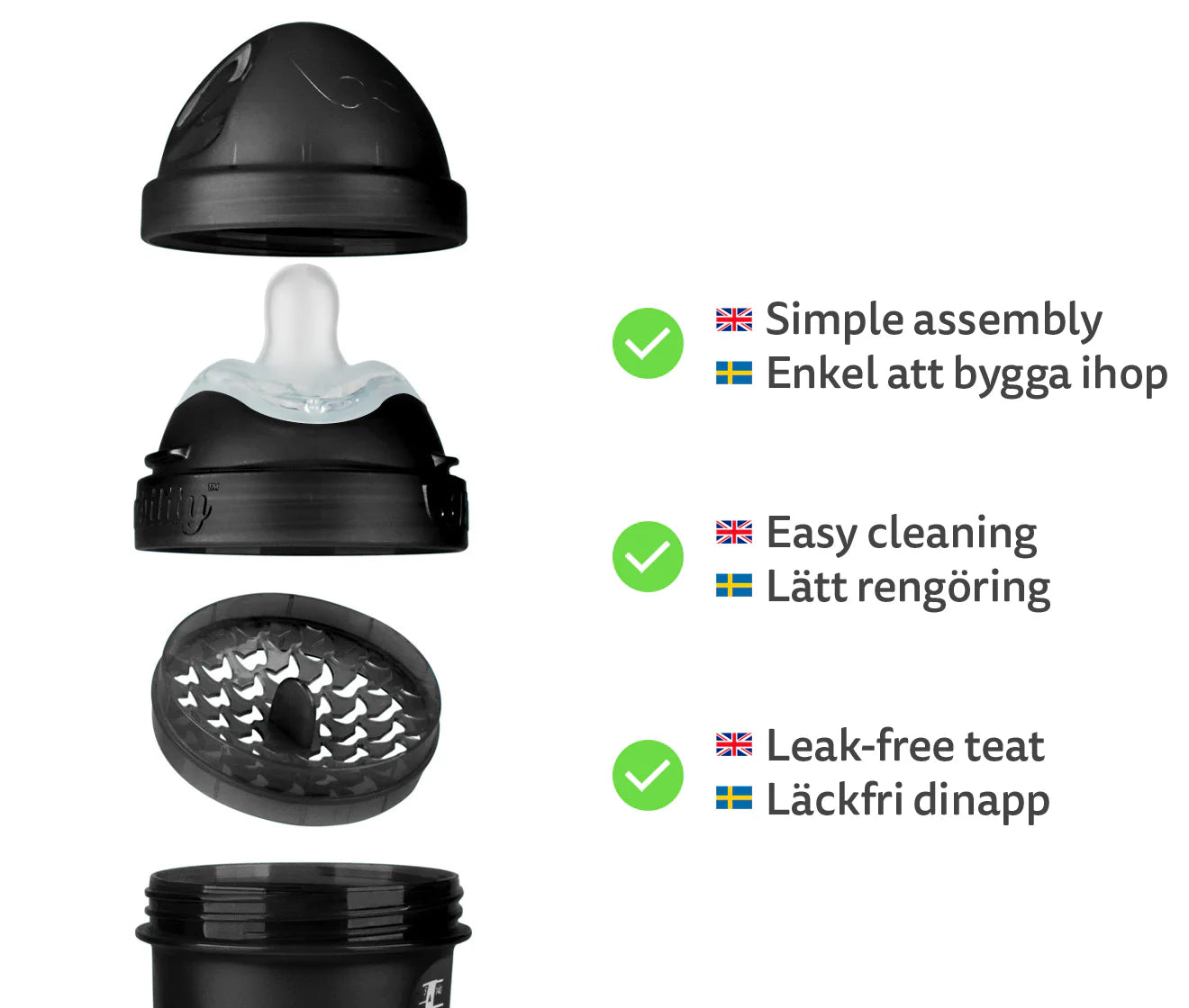 Double Anti-Colic Baby Bottle 240 ml - Batman