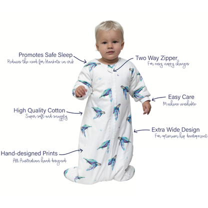 Winter Sleeping Bag 3.5 TOG - Sea Turtles