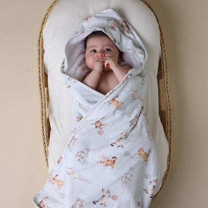 Kittens Organic Hooded Baby Towel