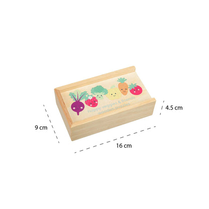 Happy Wooden Veggies & Friends Puzzle set