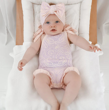 The Wolf Summer Frill Tie Romper - Petal & Bloom