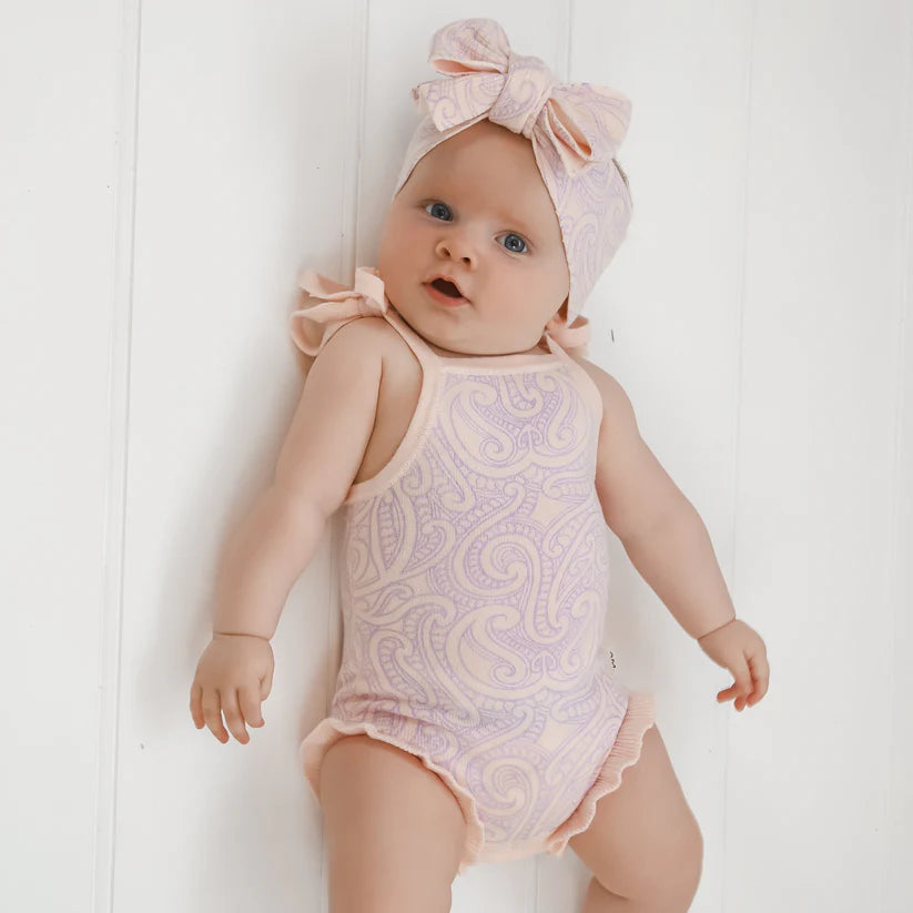 The Wolf Summer Frill Tie Romper - Petal & Bloom