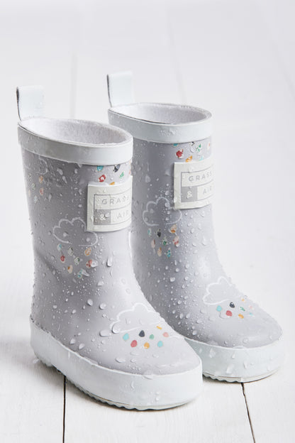 Light Grey Colour-Changing Kids Gumboots