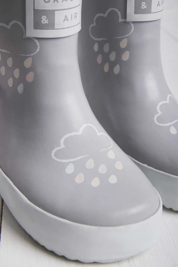 Light Grey Colour-Changing Kids Gumboots