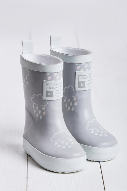 Light Grey Colour-Changing Kids Gumboots