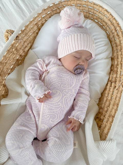 The Wolf Ribbed knit Onesie - Petal & Bloom