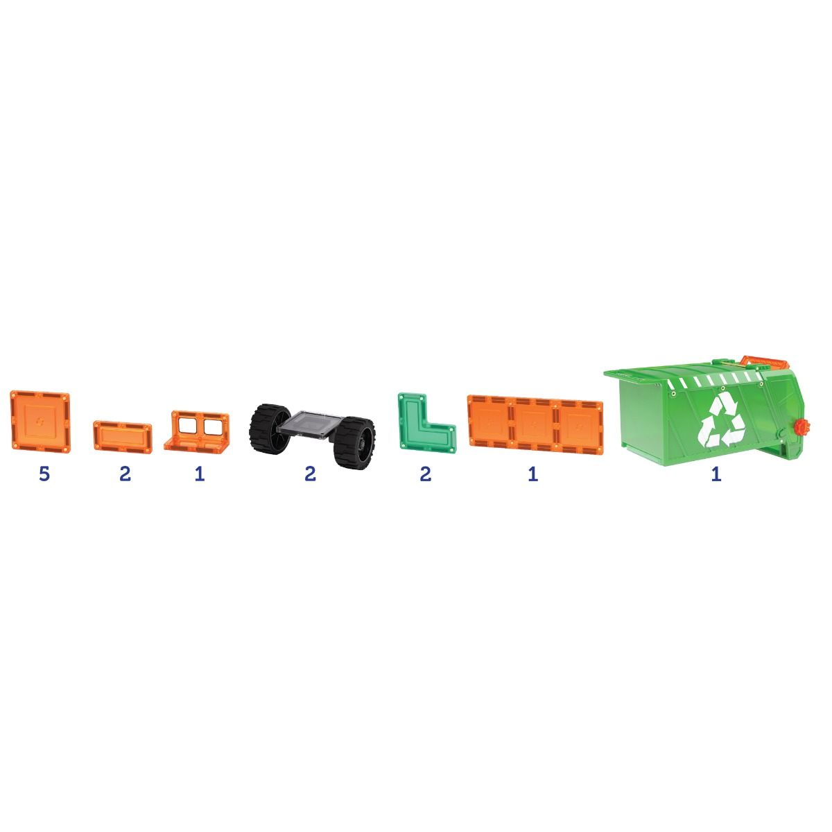 Magnetic Mega Recycling Truck 14pc