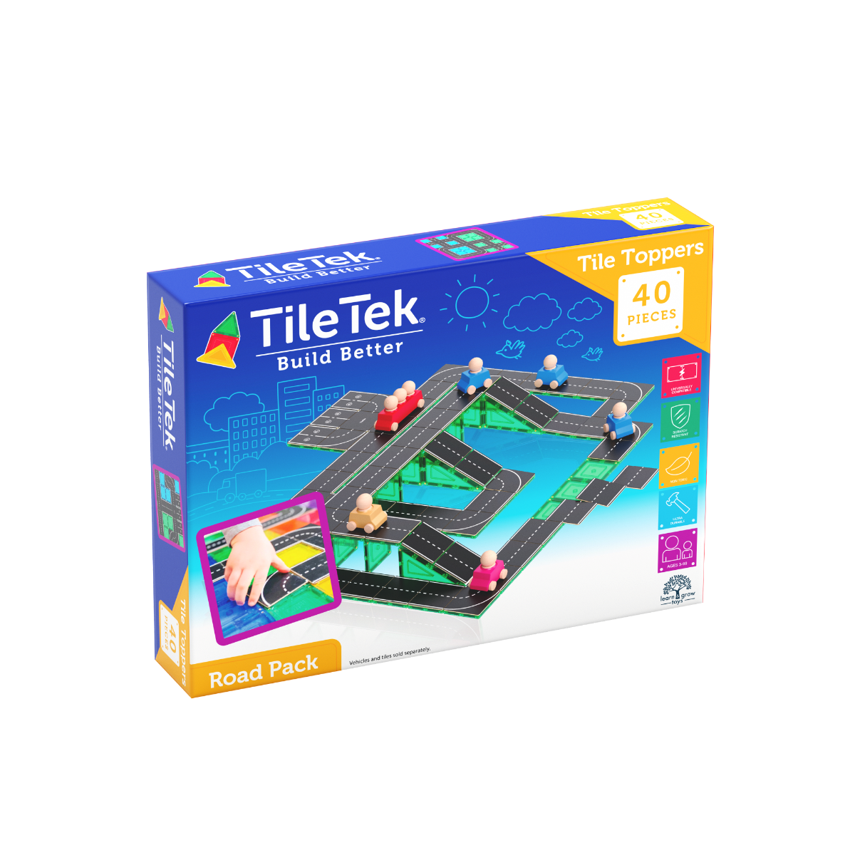 Magnetic Tiles Topper - Road Pack 40pc
