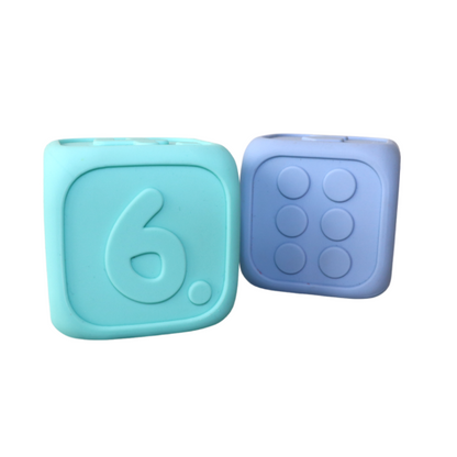 My First Dice - Soft Blue and Soft Mint