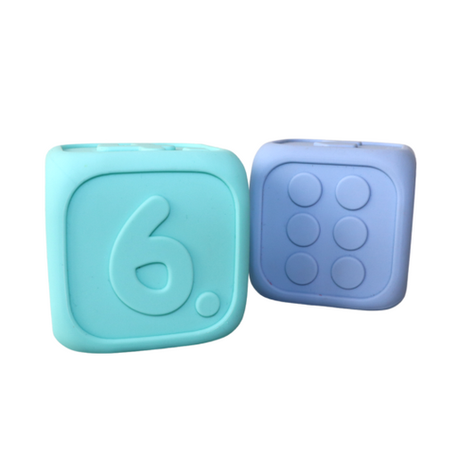 My First Dice - Soft Blue and Soft Mint