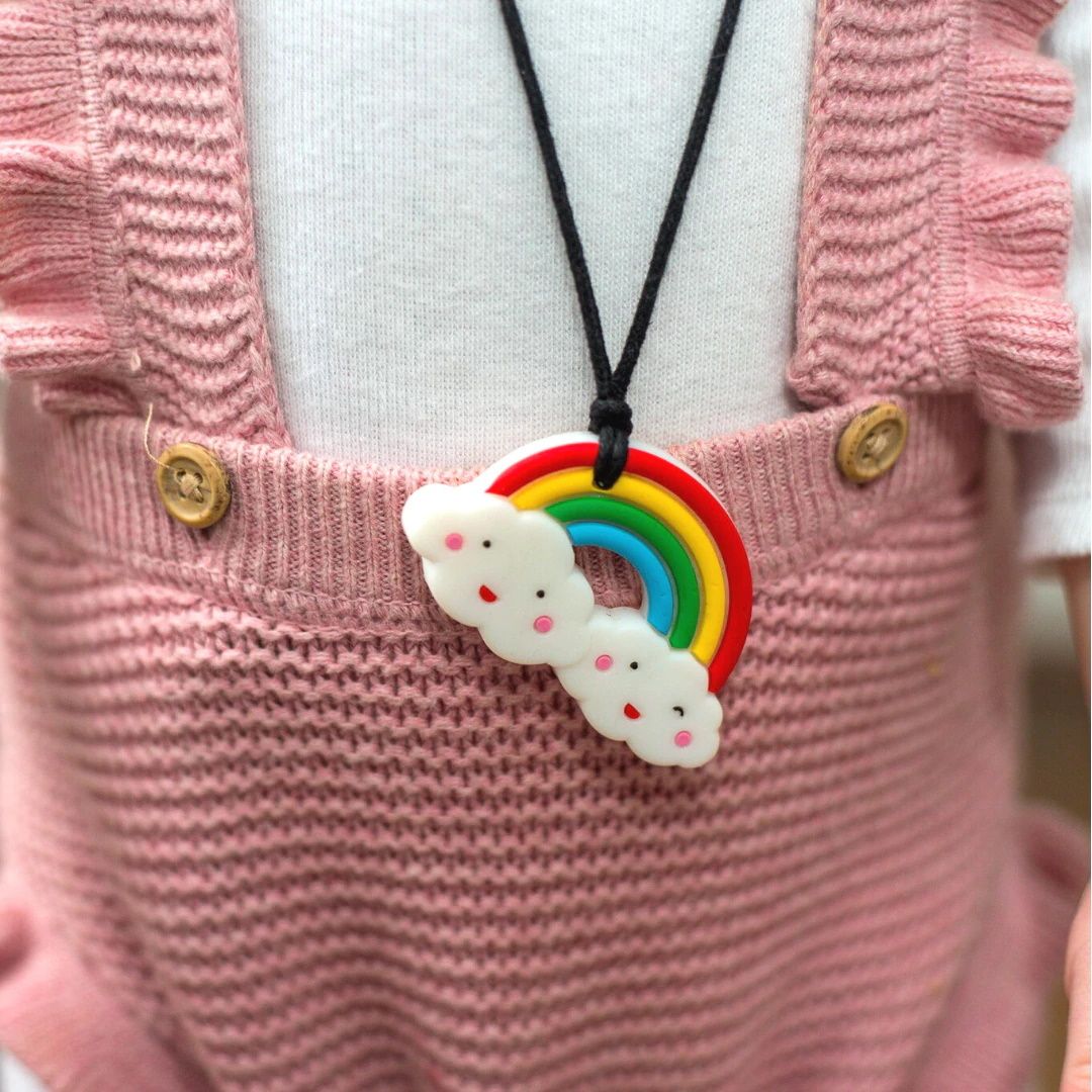 Rainbow Teething Pendant - Pastel