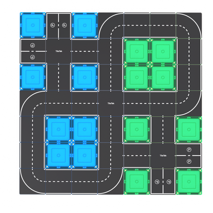 Magnetic Tiles Topper - Road Pack 40pc