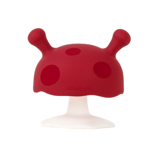 Mushroom Soothing Teether - Chimney Red