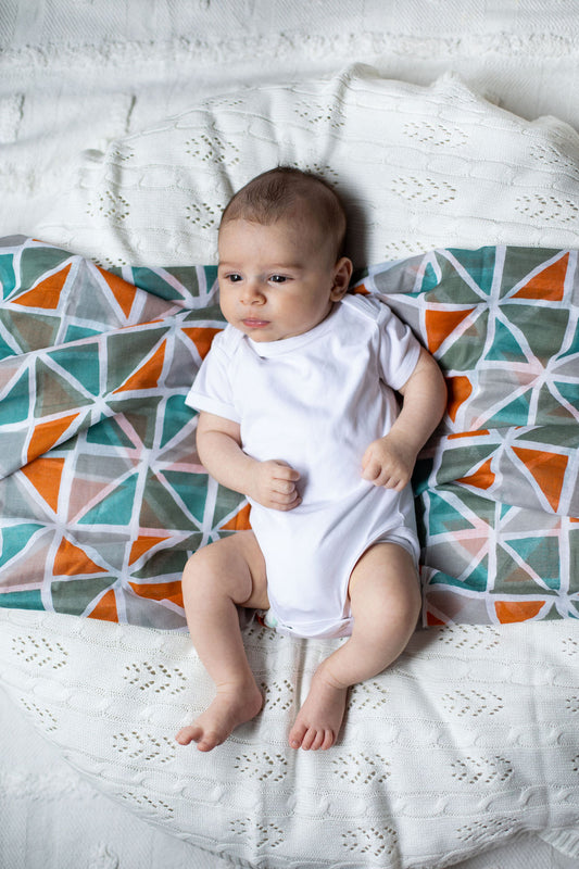 Multi-colour Triangle Muslin Wrap